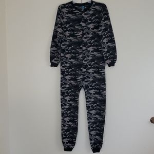 Jellifish Camo One Piece Fleece Pajamas a